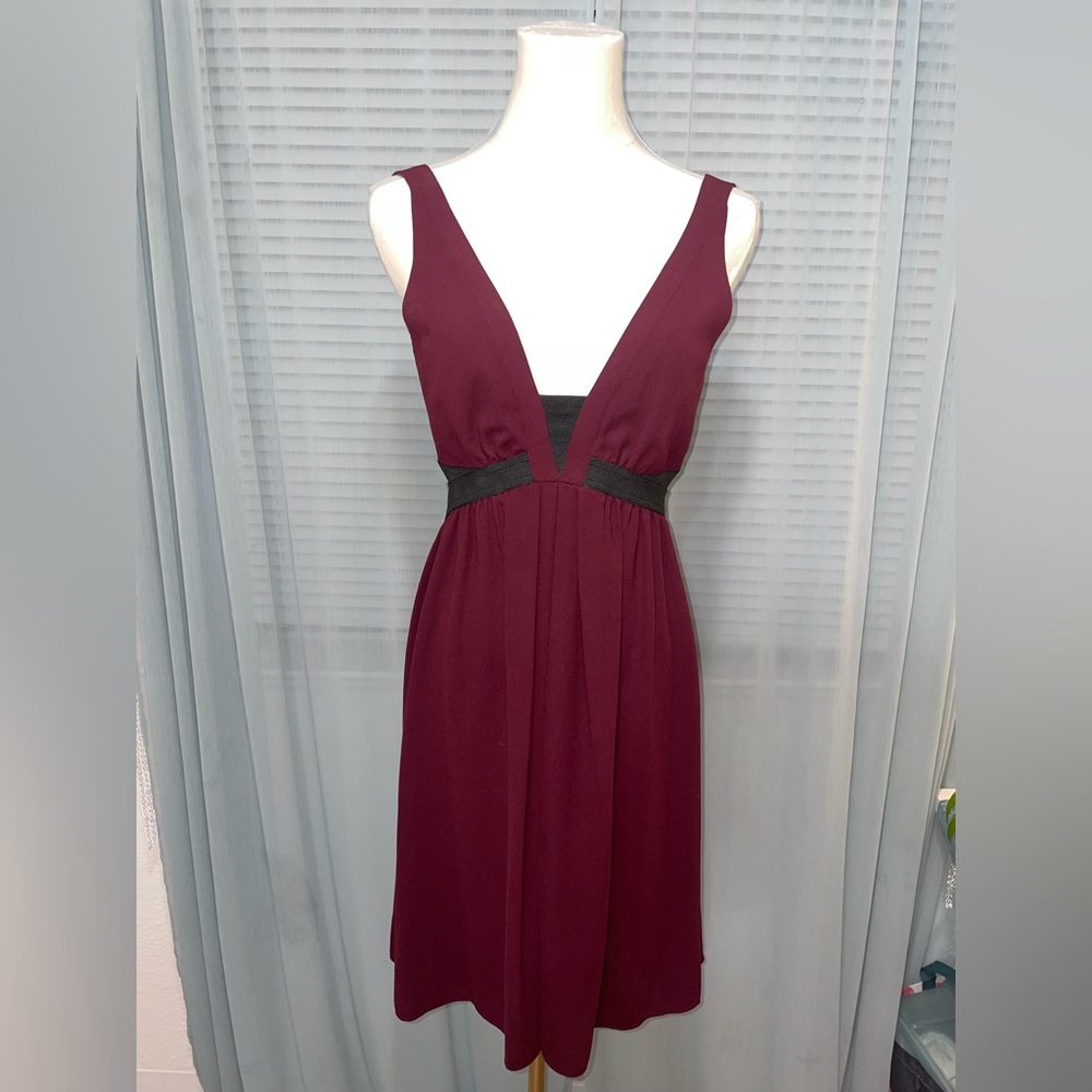 RACHEL Rachel Roy keyhole high low dress in burgundy- size 6